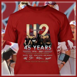Official The Joshua Tree 45 years 1976-2021 U2 Have Sold 175 Million Records Worldwide Thank You For The Memories Signatures Shirt, The Edge, Bono, Adam Clayton, Larry Mullen Jr 3