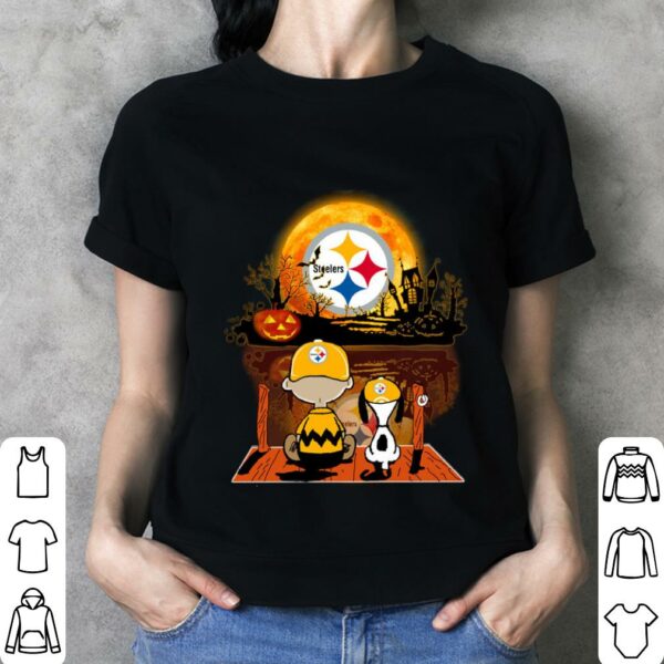 Hot The Peanuts Charlie Brown Snoopy Pittsburgh Steelers Halloween Shirt