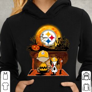 Hot The Peanuts Charlie Brown Snoopy Pittsburgh Steelers Halloween Shirt 3