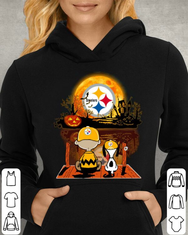 Hot The Peanuts Charlie Brown Snoopy Pittsburgh Steelers Halloween Shirt