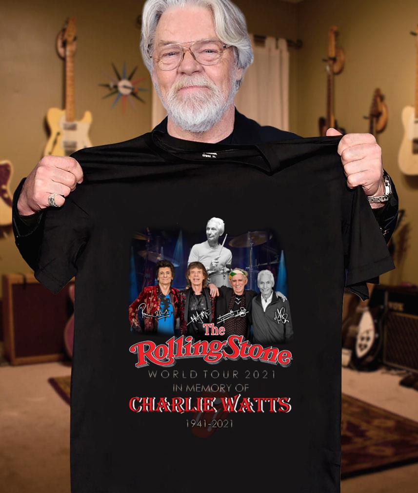 Official The Rolling Stones Band World Tour 2021 In Memory Of Charlie Watts 1941-2021 Signatures shirt The Rolling Stones Band World Tour 2021 In Memory Of Charlie Watts 1941 2021 Signatures shirt 3 - Official The Rolling Stones Band World Tour 2021 In Memory Of Charlie Watts 1941-2021 Signatures shirt