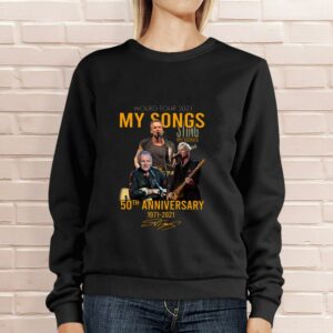 Awesome World Tour 2021 Sting My Songs 50th anniversary 1971-2021 signature shirt 3