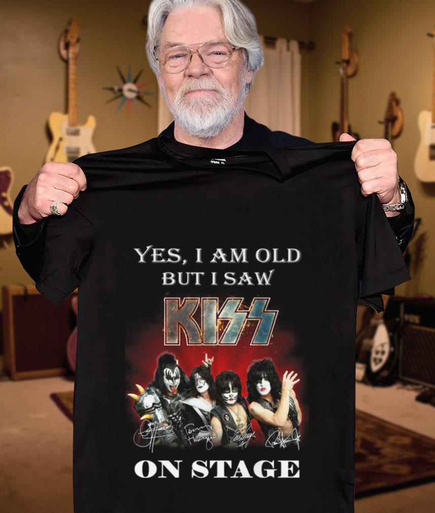 Premium Yes i am old but i saw Kiss band member on stage signatures shirt Yes i am old but i saw Kiss band member on stage signatures shirt 3 - Premium Yes i am old but i saw Kiss band member on stage signatures shirt
