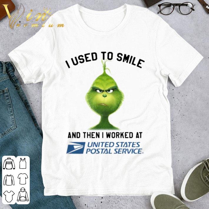 Grinch I Used To Smile And Then I Worked At United States Postal Service shirt Grinch I Used To Smile And Then I Worked At United States Postal Service shirt 1