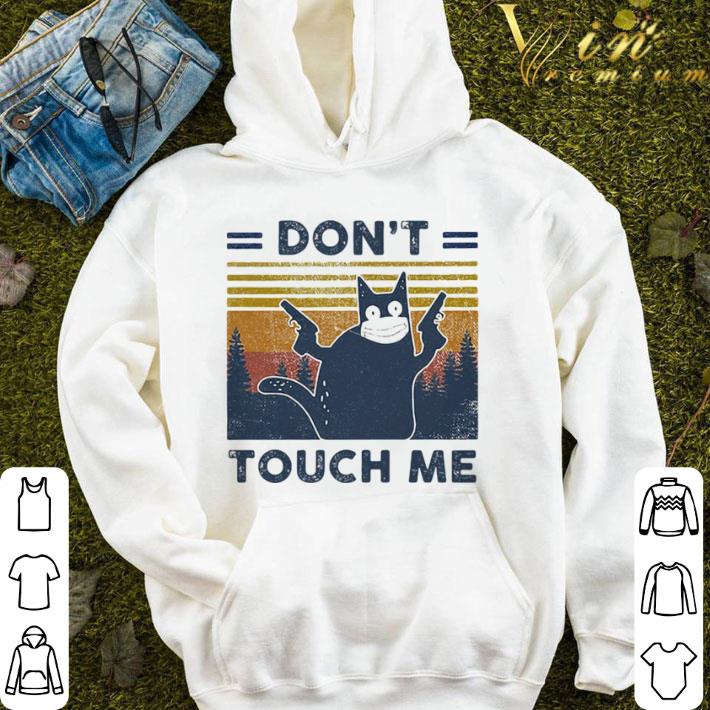 Coronavirus Dont Touch Me Pewpew Cat Mask Vintage shirt