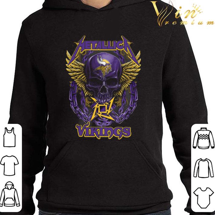 Skull Metallic mashup Minnesota Vikings logo shirt