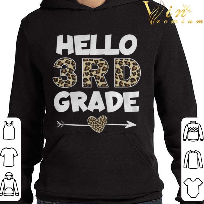 Hello 3rd Grade Leopard Third Grade Teacher shirt