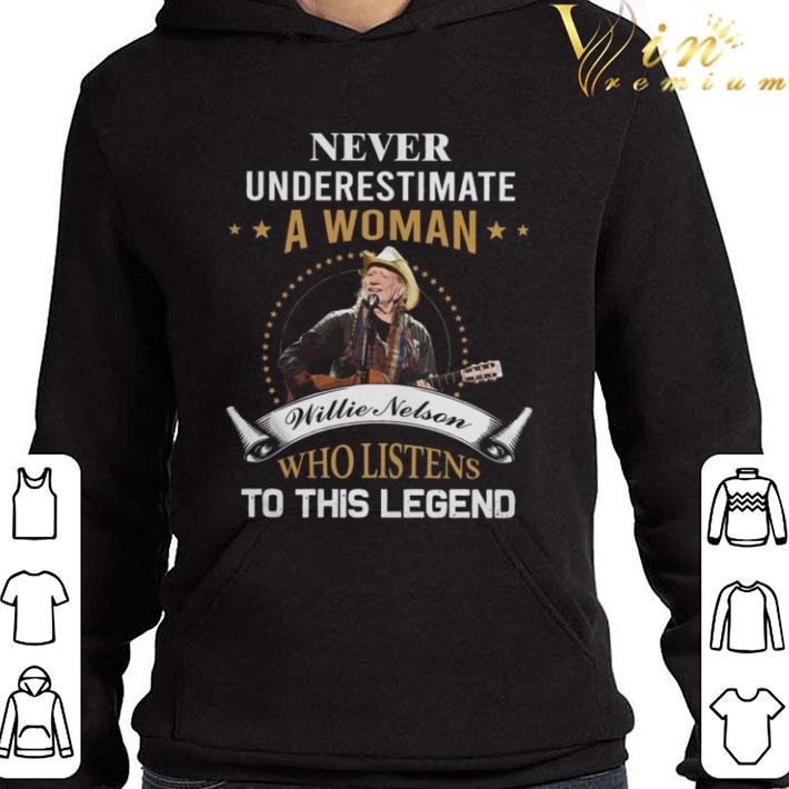 Never Underestimate A Woman Willie Nelson Who Listens To This Legend shirt