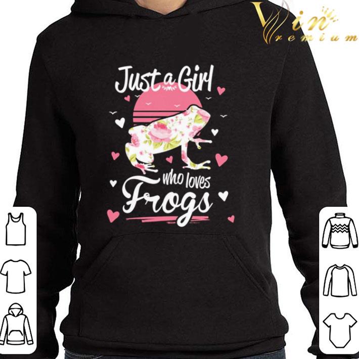 Just a girl who loves frogs flower shirt