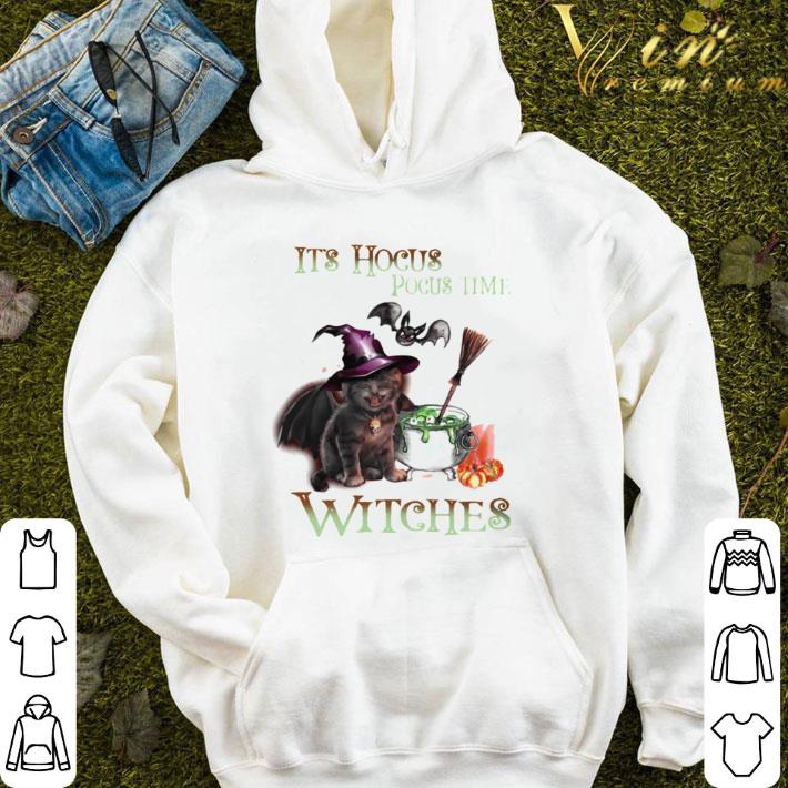Cat It’s Hocus Pocus Time Witch Halloween shirt