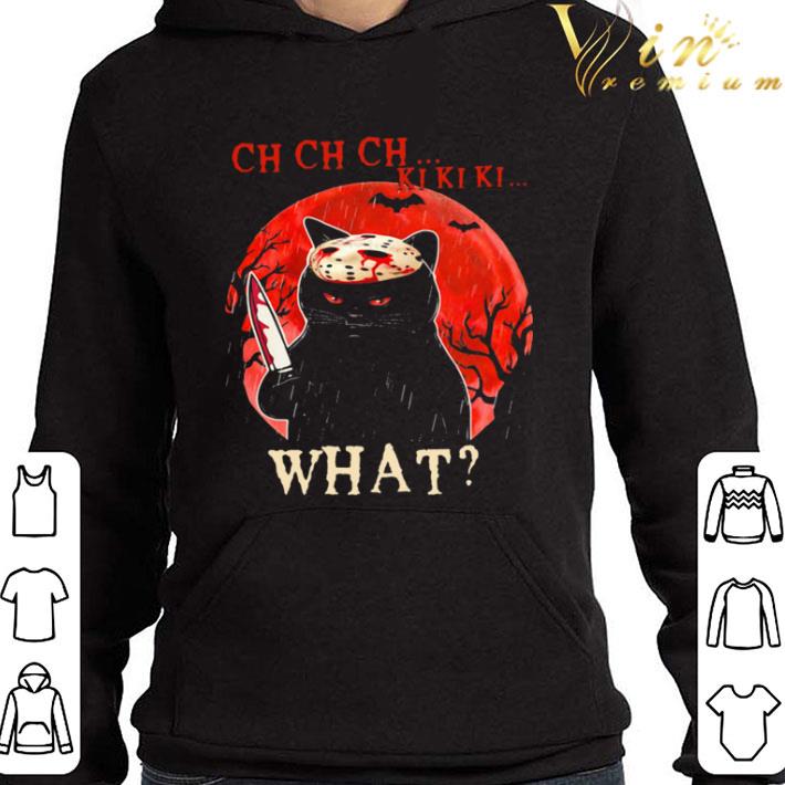 Halloween cat jason voorhees ch ch ch what sunset shirt