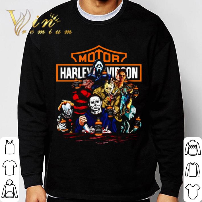 Harley Davidson mashup Horror Movie Characters and Jack Daniels shirt Harley Davidson mashup Horror Movie Characters and Jack Daniels shirt 3
