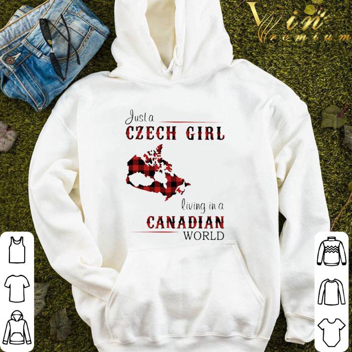 Just a Czech Girl living in a Canadian world Map shirt
