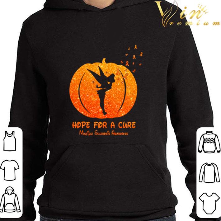 TInkerbell pumpkin hope for a cure Multiple Sclerosis Awareness shirt