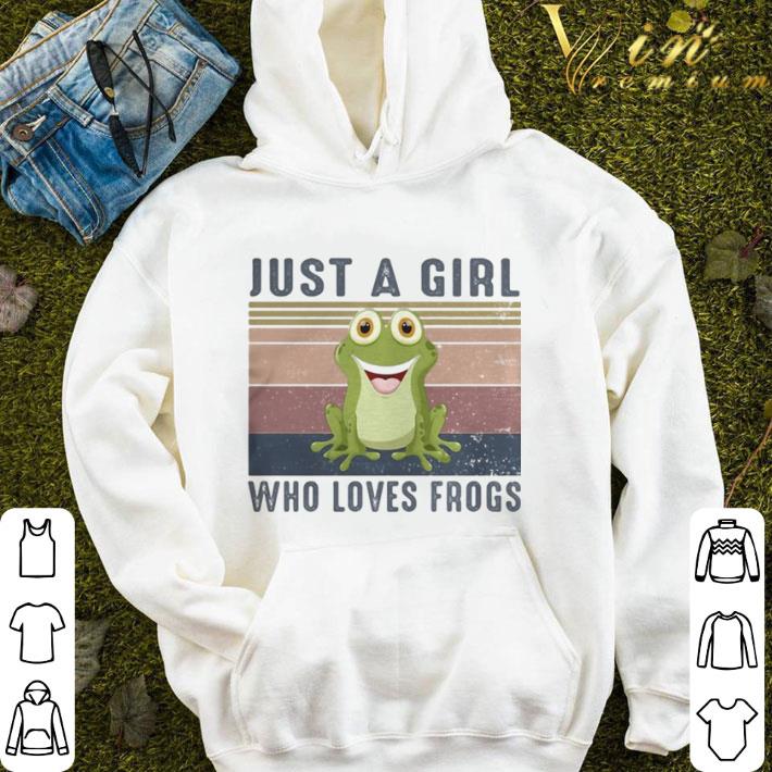 Just a girl who loves frogs vintage retro shirt