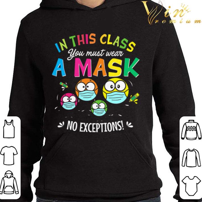 In This Class You Must Wear A Mask No Exceptions Coronavirus shirt