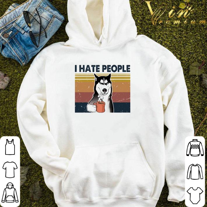 Husky Sibir I hate people vintage shirt