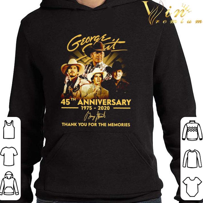 George Strait 45th anniversary 1975 2020 signatures thank you for the memories shirt