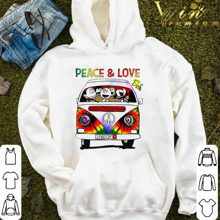 Hippie Snoopy Car Peace And Love shirt
