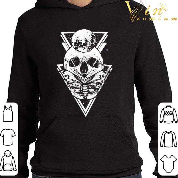 Skull butterfly death head moth tattoo shirt