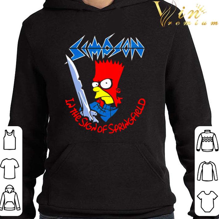 The Simpsons Bart Simpson in the sign of springfield shirt