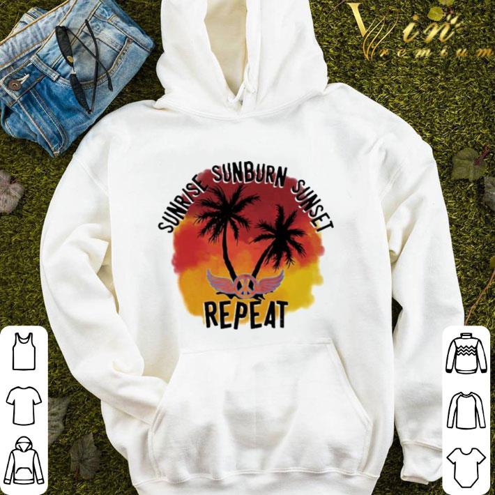 Hippie Sunrise Sunburn Sunset Repeat Aerosmith Logo shirt