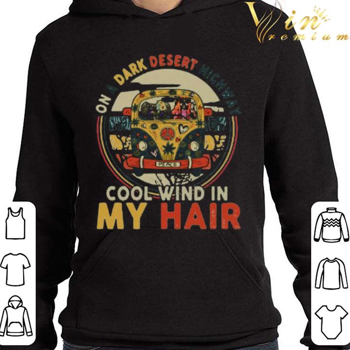 Peace bus elephant on a dark desert highway cool wind in my hair shirt