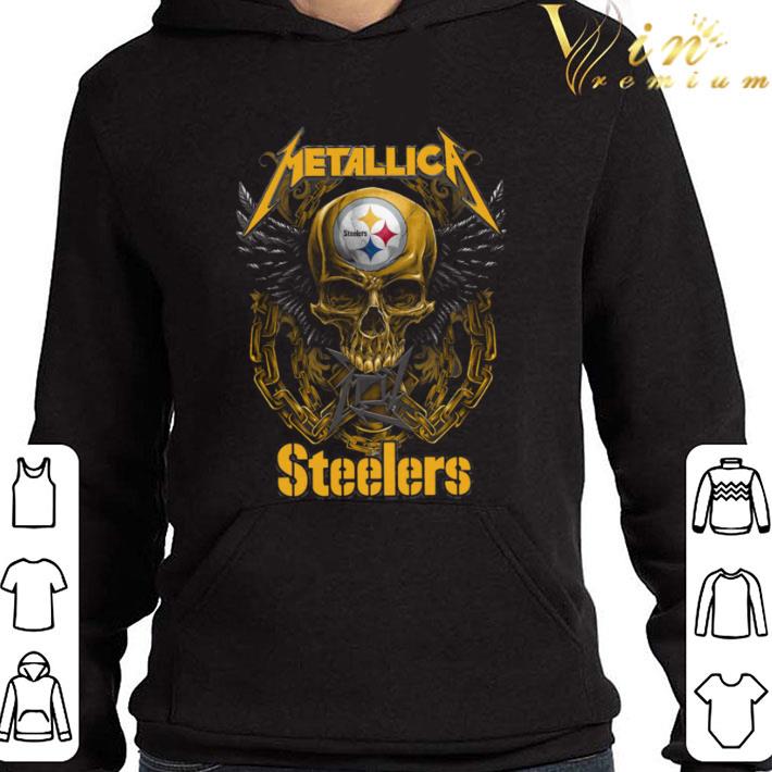 Skull Metallic mashup Pittsburgh Steelers shirt