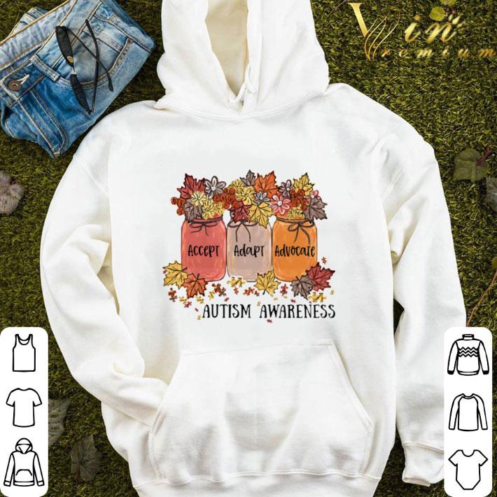 Accept Adapt Advocate Autism Awareness Flowers shirt