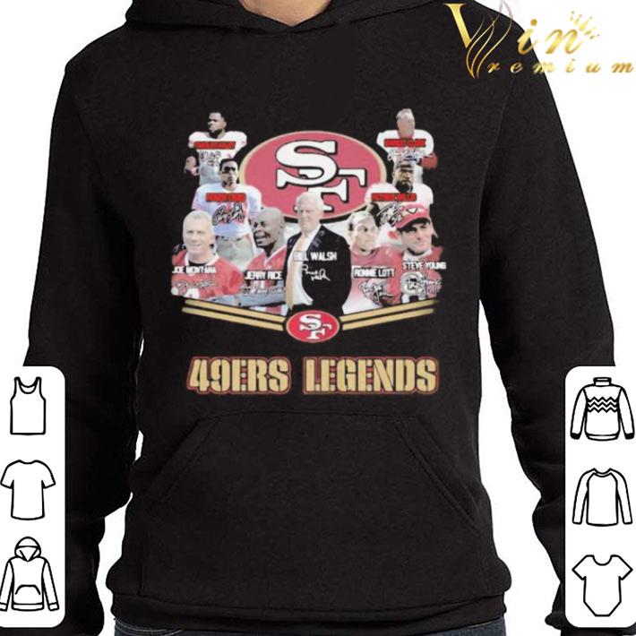 San francisco 49ers legends signatures shirt