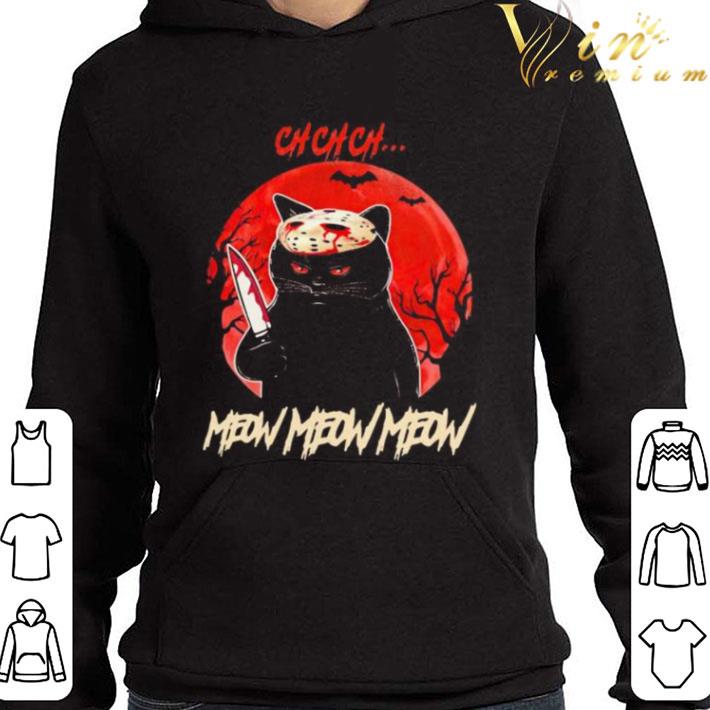Halloween cat jason voorhees ch ch ch meow meow meow sunset shirt