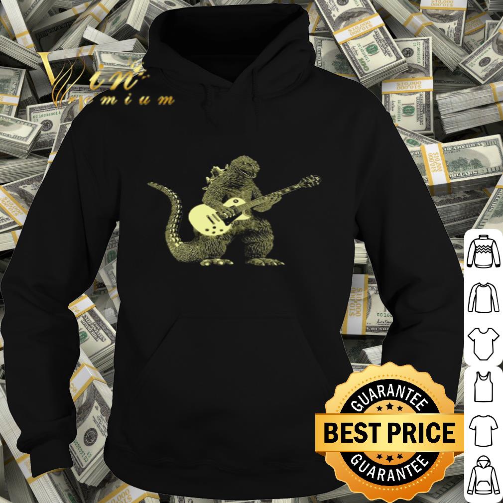 godzilla playing guitar t shirt