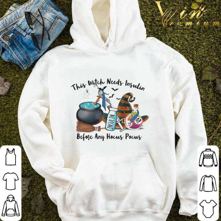 Halloween This Witch Needs Insulin Before Any Hocus Pocus Diabetes shirt