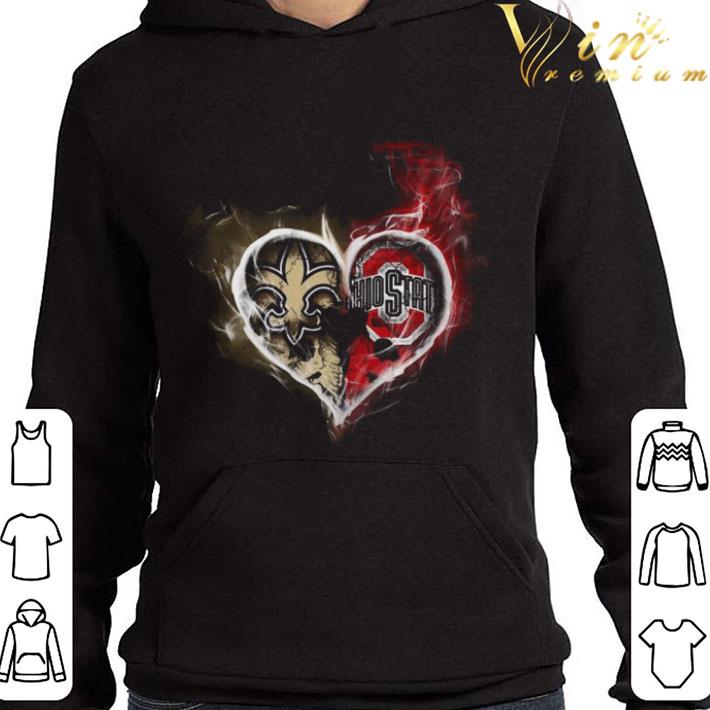 Smoky Heart New Orleans Saints And Ohio State Buckeyes shirt