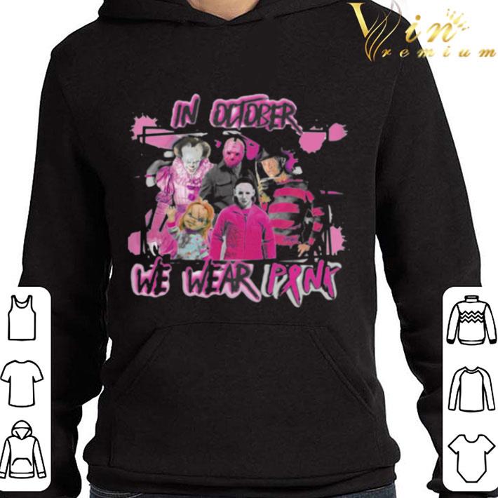 Horror Breast Cancer In October We Wear Pink Halloween shirt