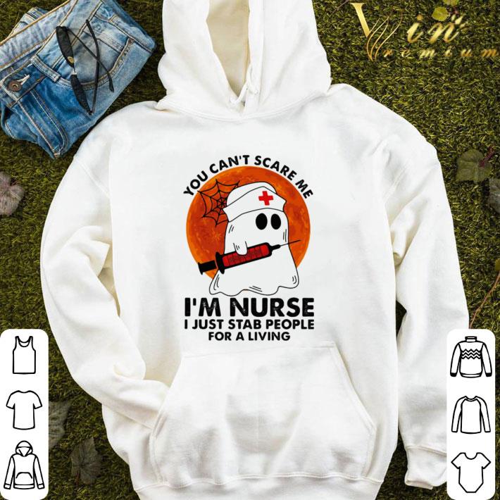 Halloween You Can’t Scare Me I’m Nurse I Just Stab People For A Living Ghost Sunset shirt