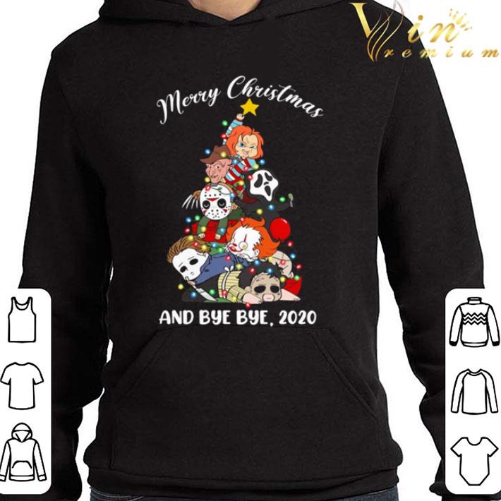 Horror characters tree Merry Christmas and bye bye 2020 shirt