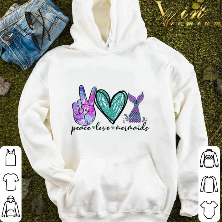 Diamond peace love mermaids shirt