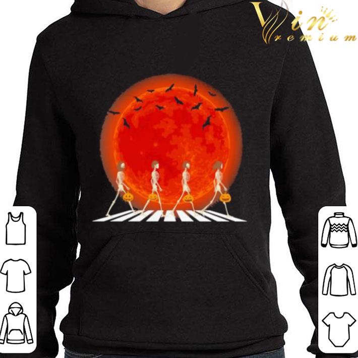 Skeleton Abbey Road Halloween Sunset shirt