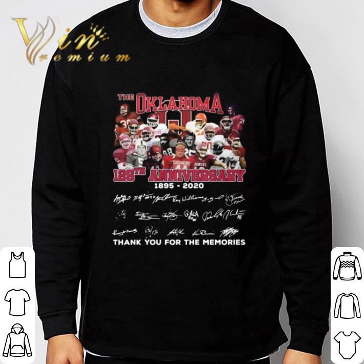 The Oklahoma Sooners 125th Anniversary 1895-2020 Signatures shirt The Oklahoma Sooners 125th Anniversary 1895-2020 Signatures shirt 3