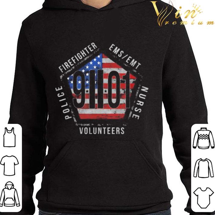 Firefighter Ems Emt Nurse Volunteers Police 9 01 American Flag shirt