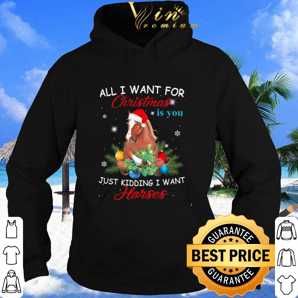 Best All I Want To Christmas Is You Just Kidding I Want A Horses shirt