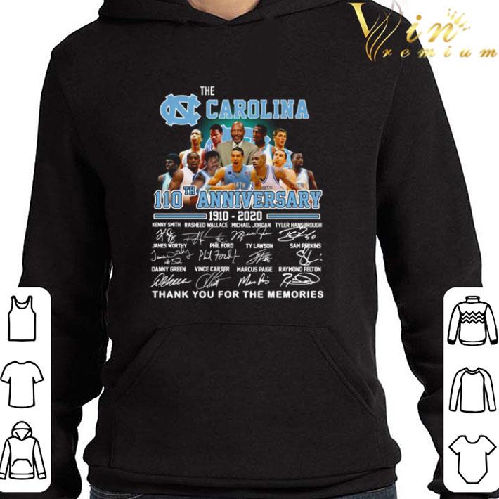 The North Carolina 110th anniversary 1910 2020 thank you for the memories shirt