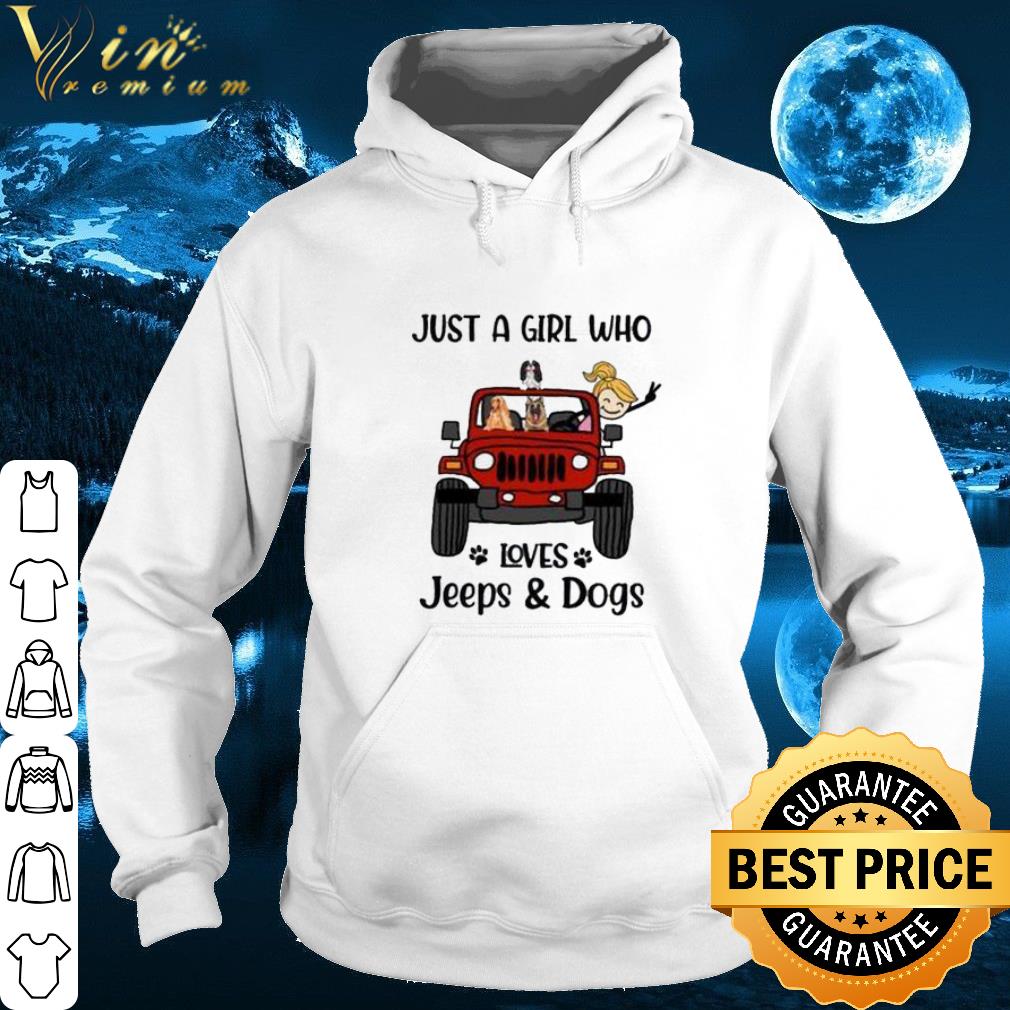Best Just a girl who loves jeeps and dogs shirt