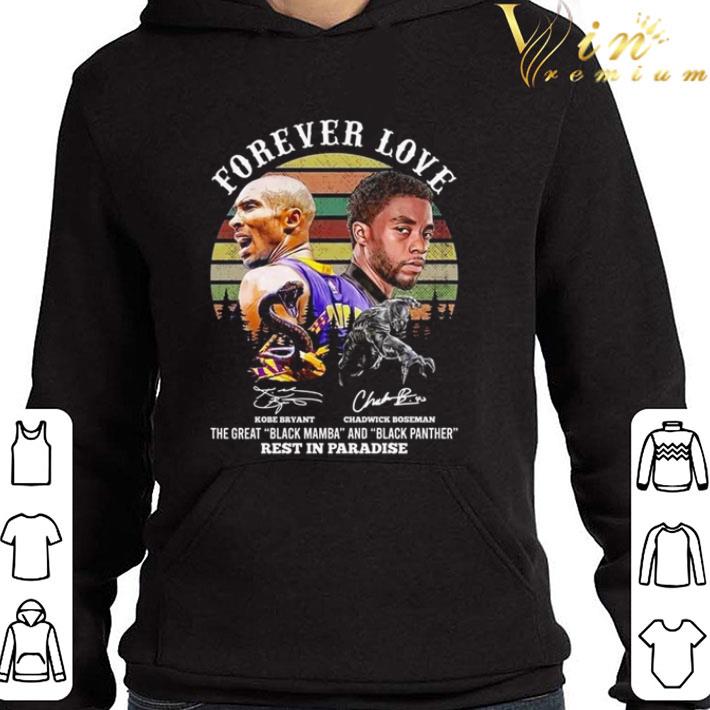 Forever love Kobe Bryant Chadwick Boseman the great black Mamba and Black Panther vintage shirt