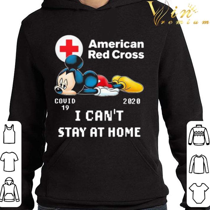 Mickey Mouse Tired American Red Cross Covid 19 2020 I Can’t Stay At Home shirt