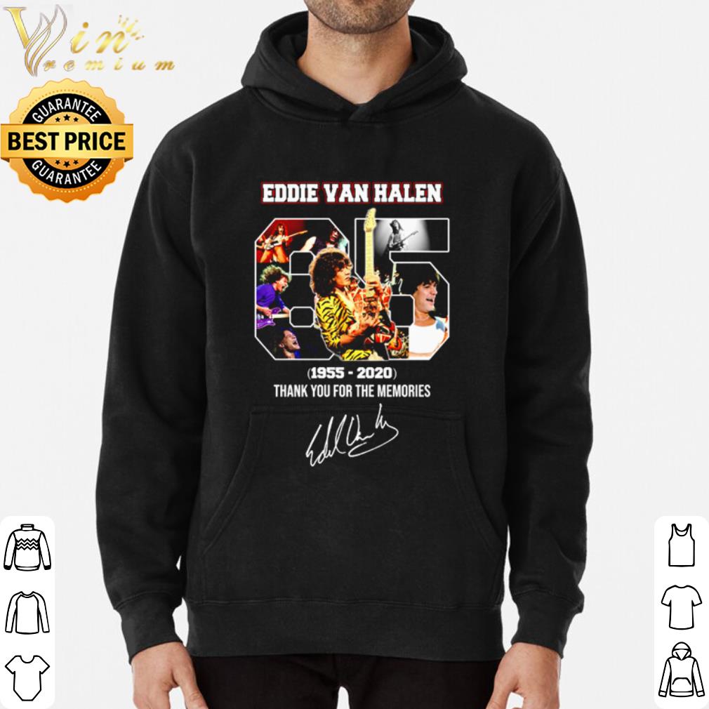 Eddie Van Halen 65 years 1955 2020 thank you for the memories signature shirt