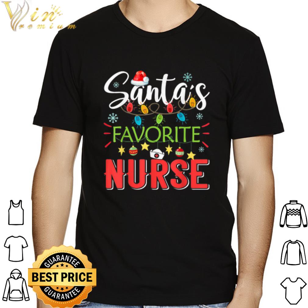 Santa's Favorite Nurse Light Christmas shirt