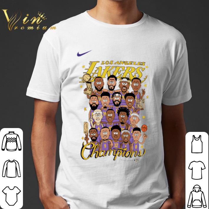 Members chibi Los Angeles Lakers 2020 champions shirt