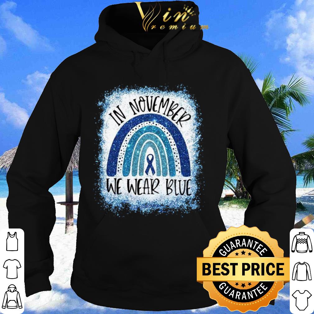 Top Breast cancer in november we wear blue shirt
